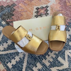 M. Gemi Gold Sandals